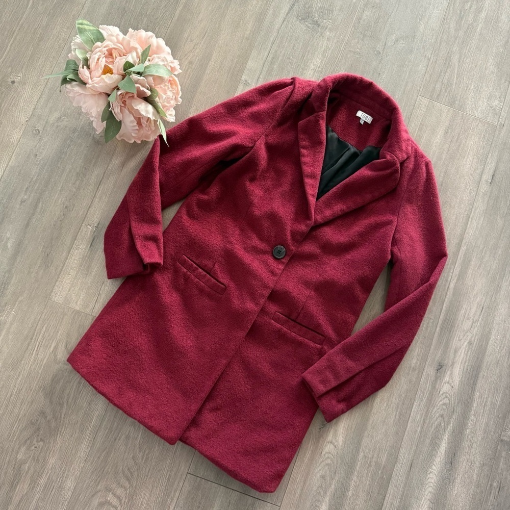 Tobi Cranberry Maroon‎ Trench Coat Jacket